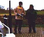 Grandad Wal supervising Simon at Hardwick lock