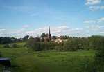 Brewood across the meadow