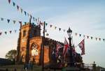 the church in Audlum dressed for the carnival