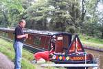 Graham & Simon doing painting things on the bow.