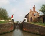 Entering Bourton lock heading North