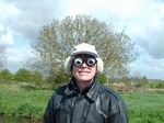 George tries out my glasses