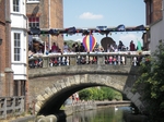 Newbury carnival passes over Northbrook bridge