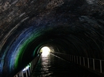 Lit up tunnel at Newbold