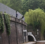 Practicing absailing at Harecastle